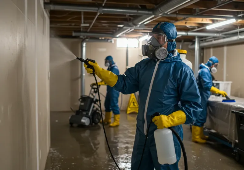 Basement Sanitization and Antimicrobial Treatment process in Bexley, OH